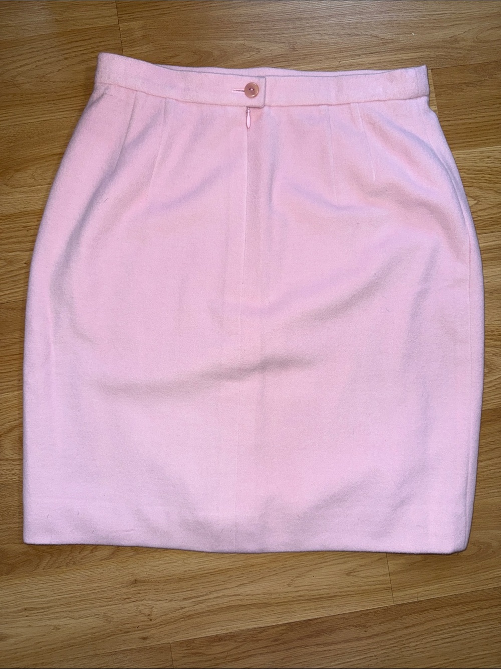 Vintage Escada Margaretha Ley Pink Pencil Skirt Wool Cashgora 1980 size 40 US 8 - Picture 7 of 13